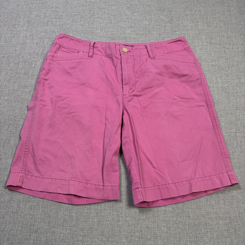 Lauren Jeans Co. Nautical Chino Shorts Womens 6 Pink Twill Flat Front 9" Inseam